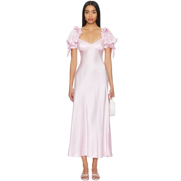 NWT SELKIE The Baby Soft Poet Slip Dress Size 5X Revolve Silk Revolve Baby Pink NWT SELKIE The Baby Soft Poet Slip Dress Size 5X Revolve Silk Revolve Baby Pink